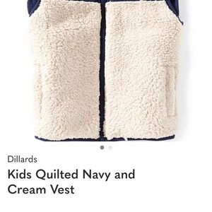 Class Club Navy and Cream Quilted Vest